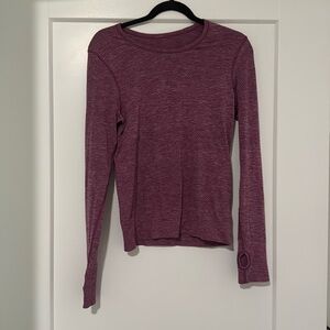 lululemon athletica Long Sleeve Tee in Plum Heather